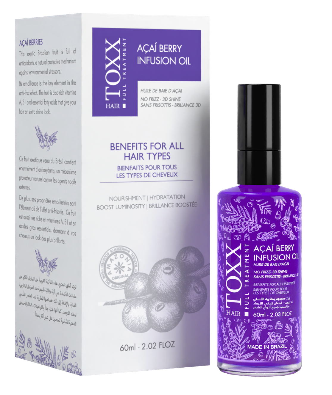 HAIR TOXX - Acai Berry Infusion Oil  (60ml)